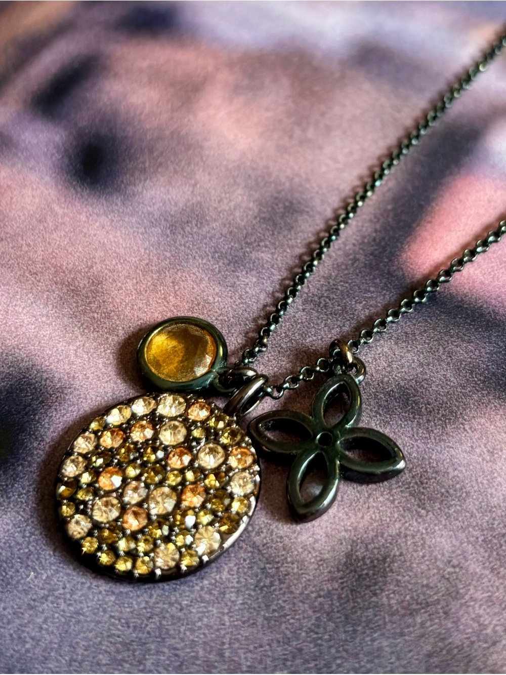Rhinestone Crystal Pendant Necklace